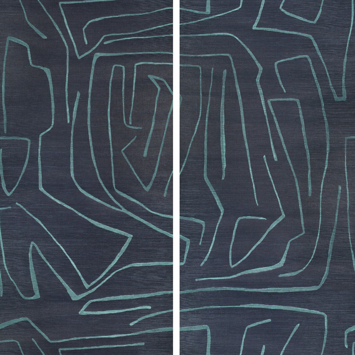 Graffito Ii - Navy - Lee Jofa Modern Wallpaper