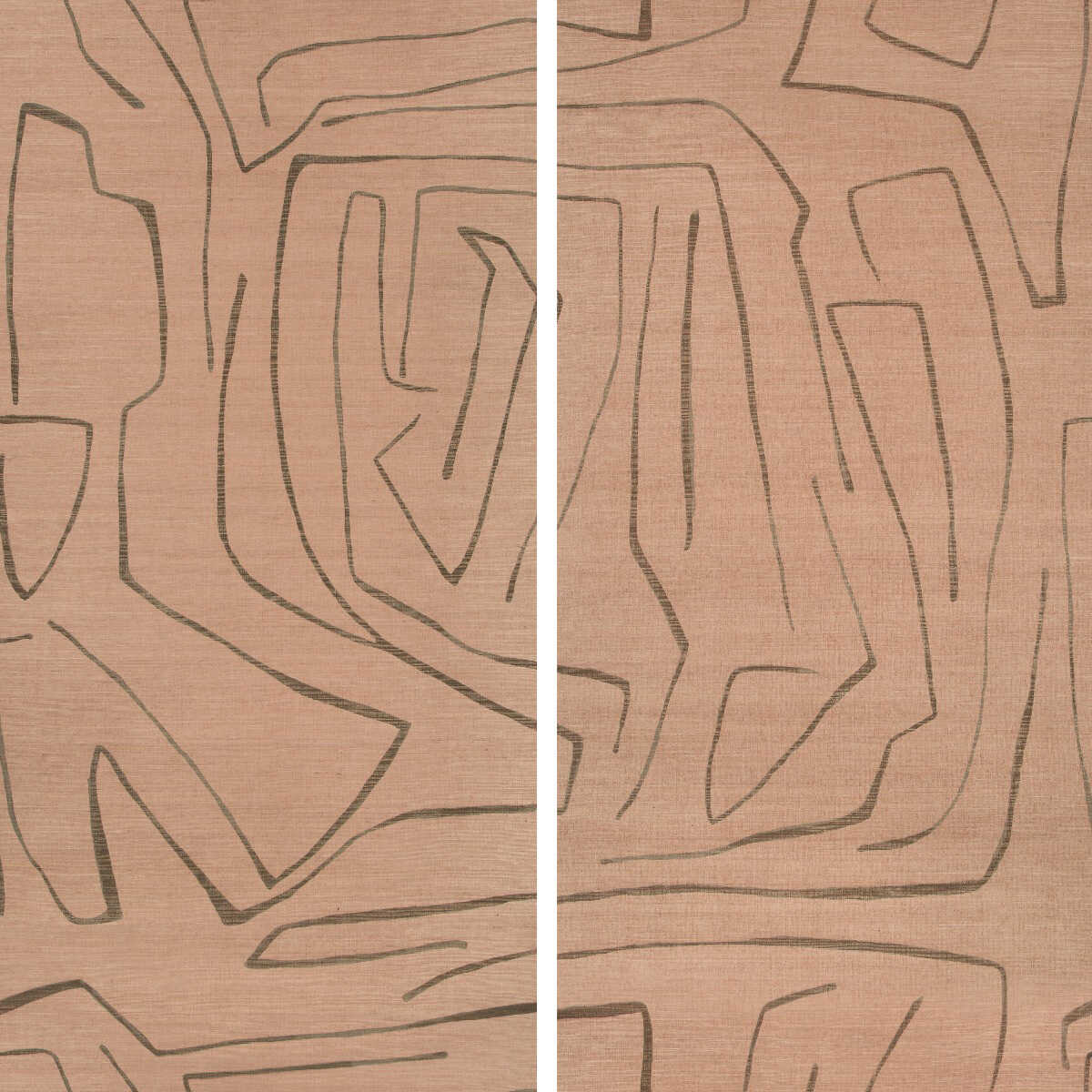 Graffito Ii - Rosa - LEE JOFA MODERN Wallpaper