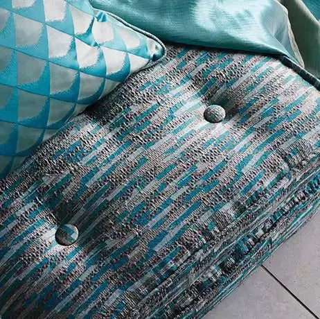 Sultan Iznik Cappuccino/Turquoise - Osborne & Little - F6730-02 Fabric