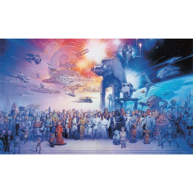 Star Wars Saga XL Wall Mural - Purple - York Wallcoverings - JL1230M