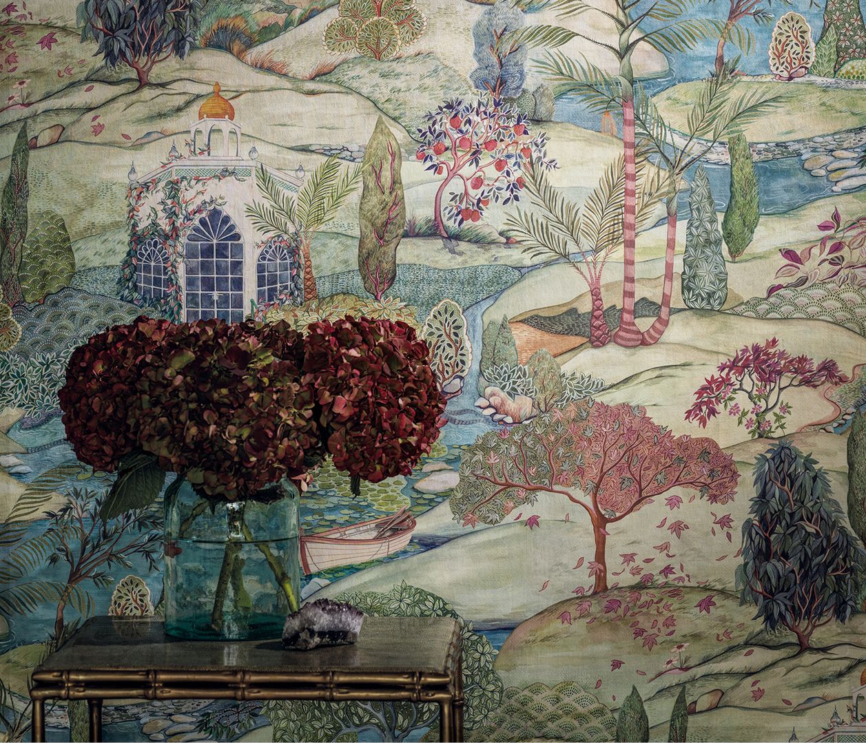 Byzance Lodhi Aqua - Osborne & Little - W7900-02 Wallcovering