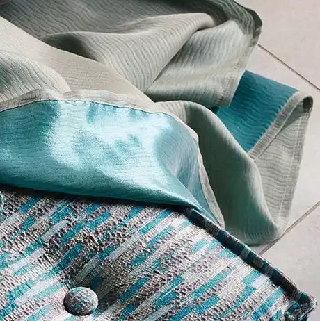 Sultan Malatya Linen/Turquoise - Osborne & Little - F6734-01 Fabric