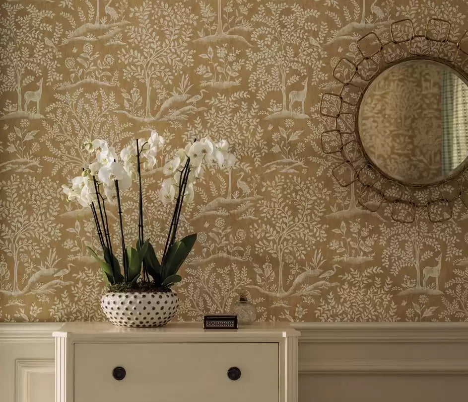 Signature Foret Ochre - Nina Campbell - NCW4490-01 Wallcovering