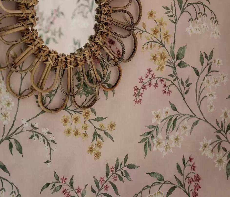Signature Almora Coral/Yellow/Green - Nina Campbell - NCW4491-03 Wallcovering