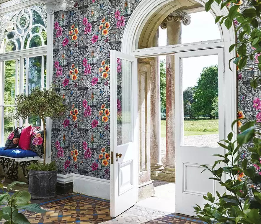 Belvoir Orangery Ivory/Pink/Orange - Matthew Williamson - W7141-04 Wallcovering