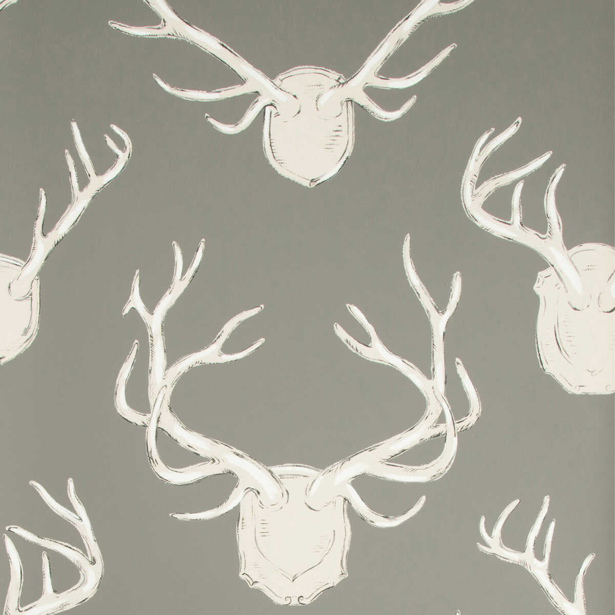 Antlers Paper - Grey - LEE JOFA Papel pintado