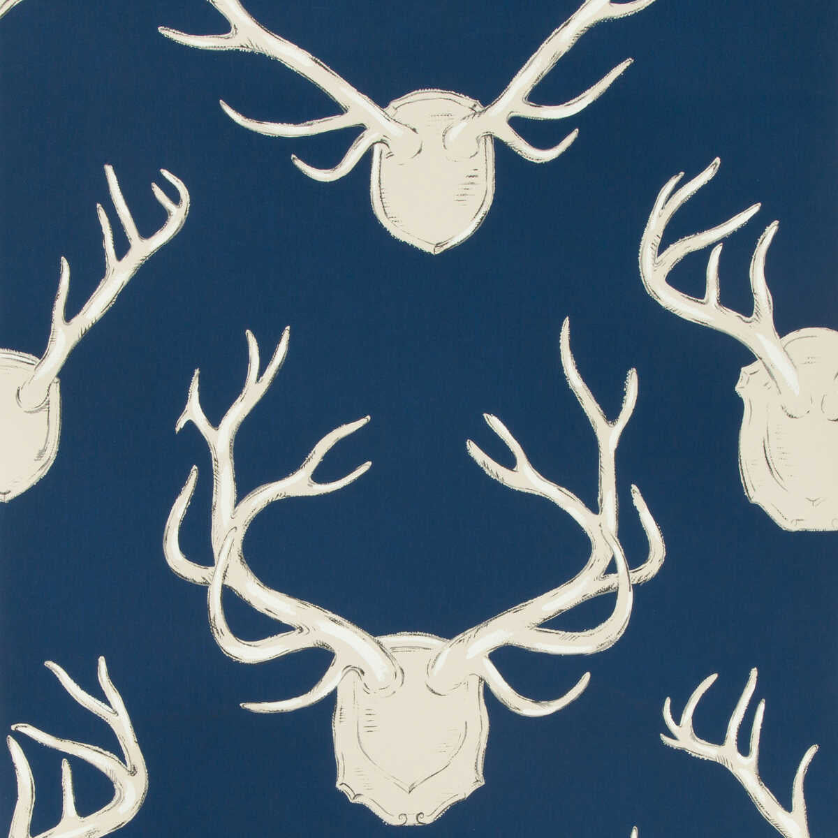 Antlers Paper - Navy - LEE JOFA Papel pintado