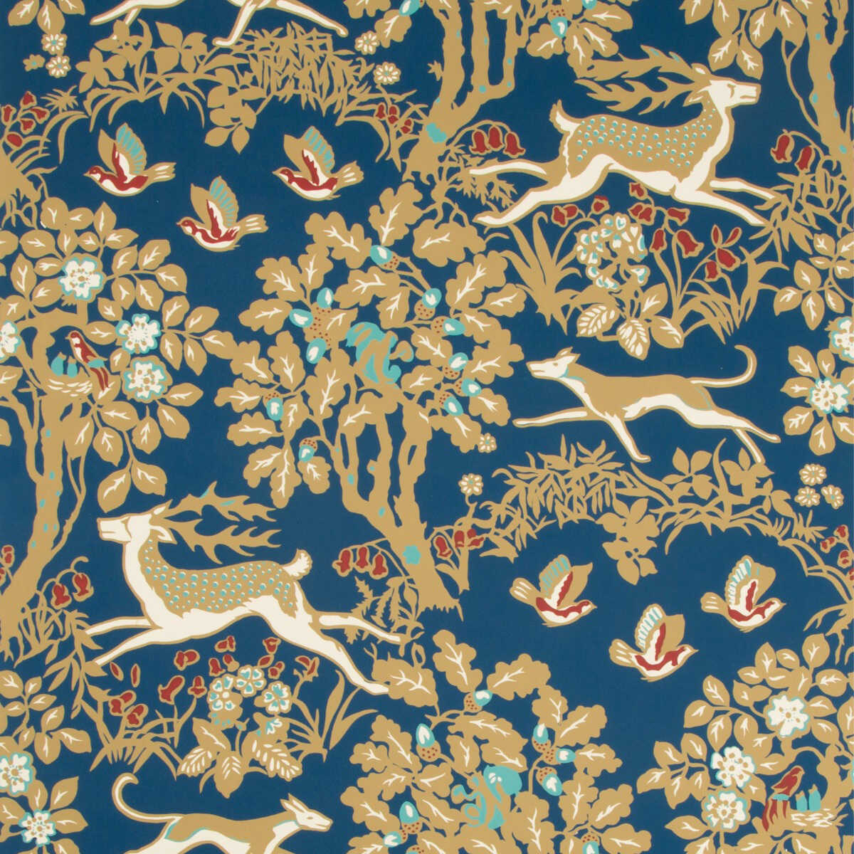 Mille Fleur Wp - Navy - LEE JOFA Wallpaper
