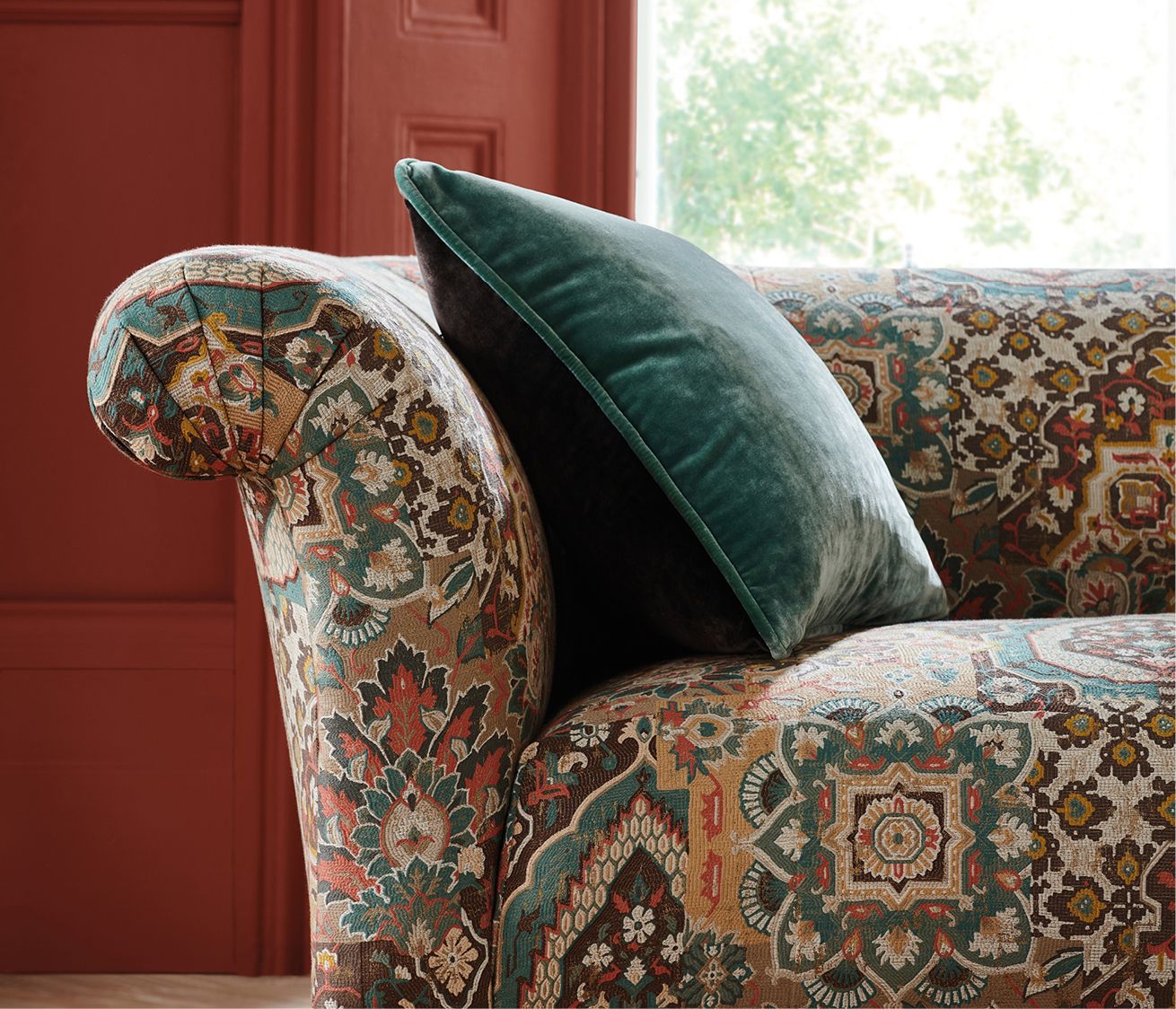 NC Farnaz Paridaiza Aqua/Green - Nina Campbell - NCF4565-02 Fabric