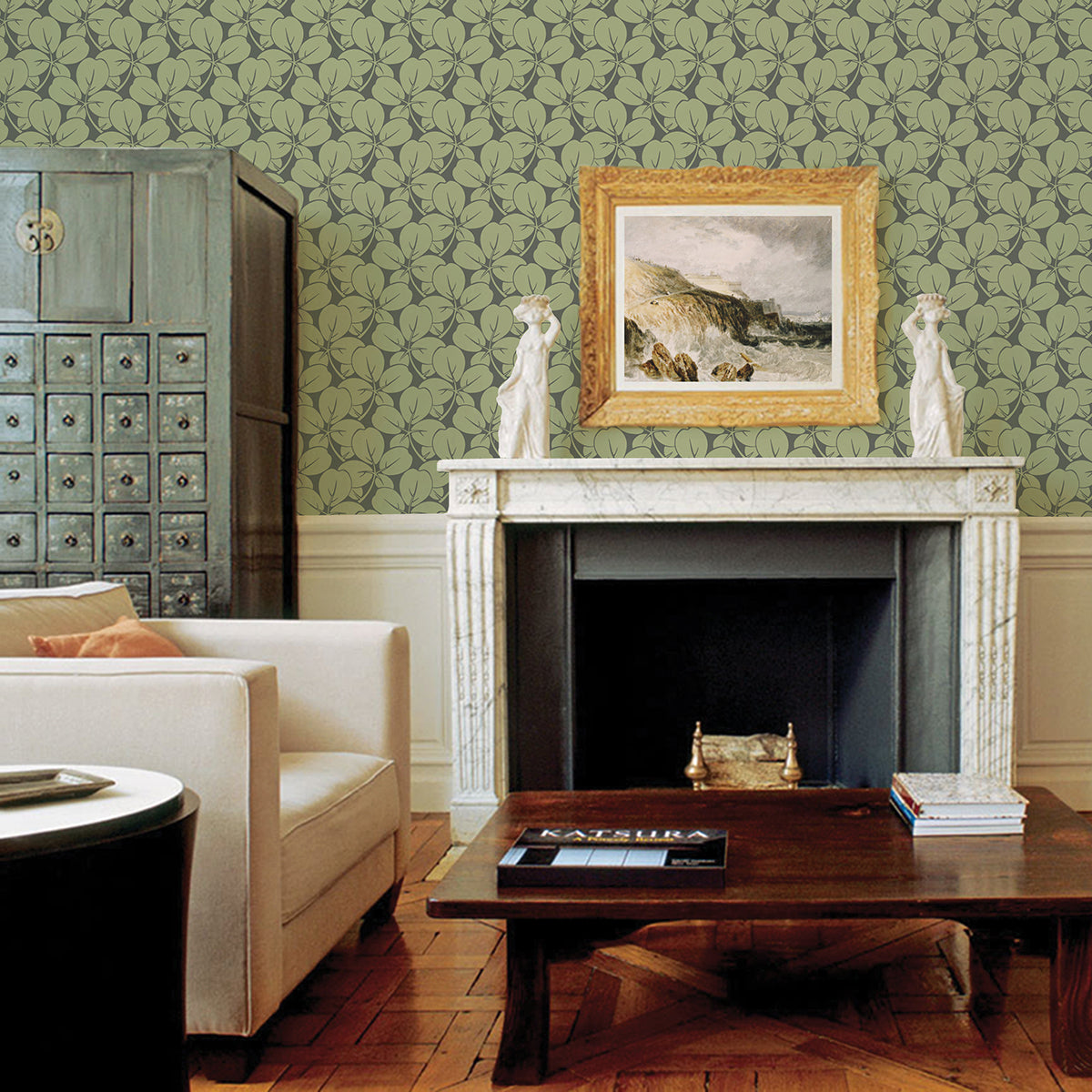 Robert Green Clover Wallpaper - Brewster Wallcovering
