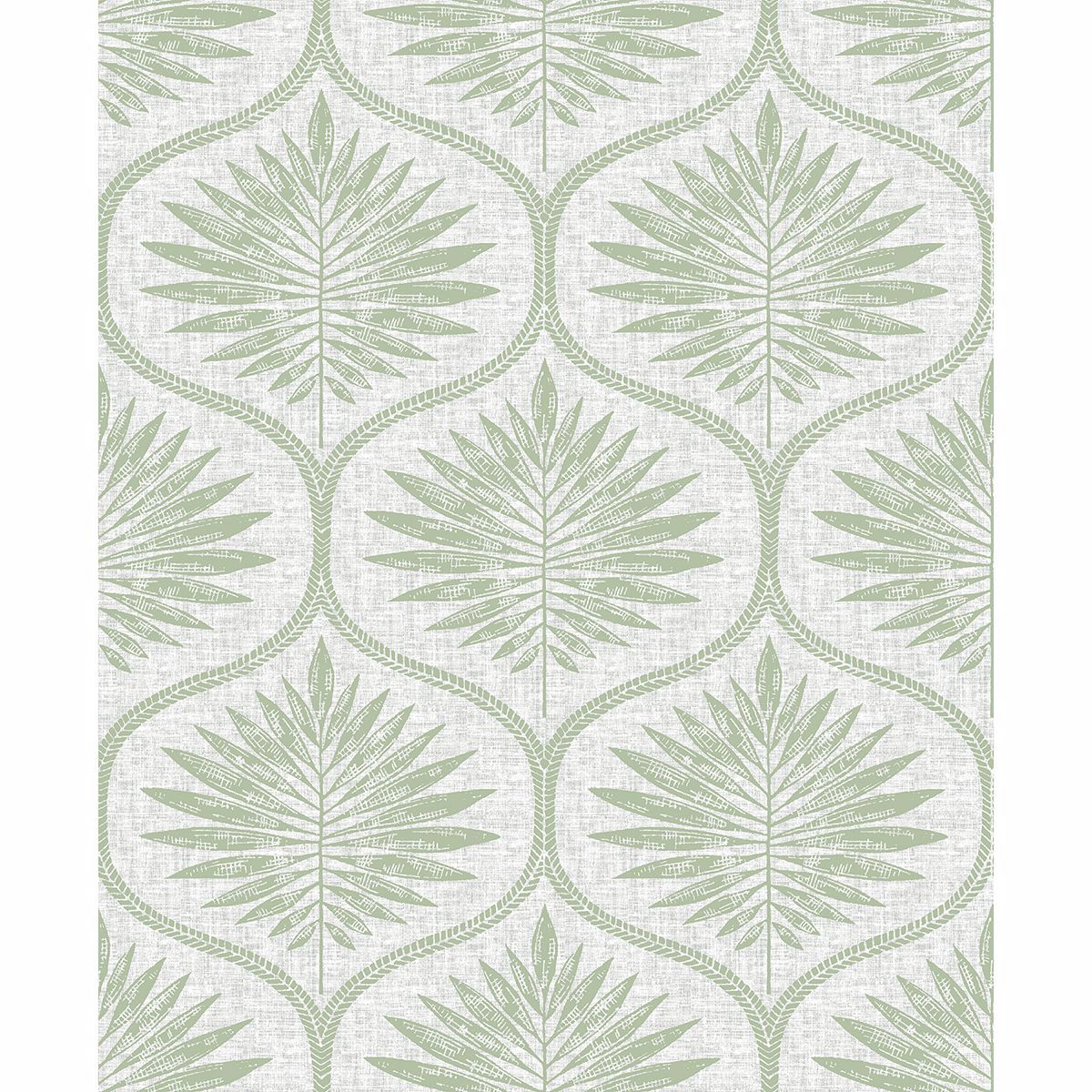 Picture of Laurel Light Green Ogee Wallpaper