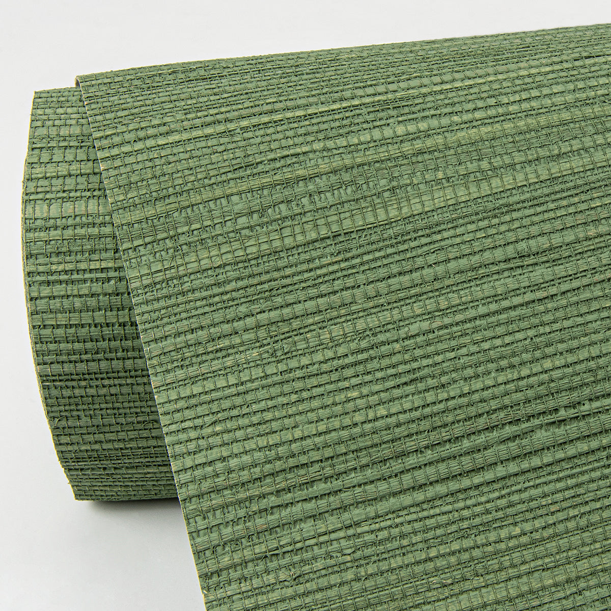 Kira Green Hemp Grasscloth Wallpaper - Brewster Wallcovering