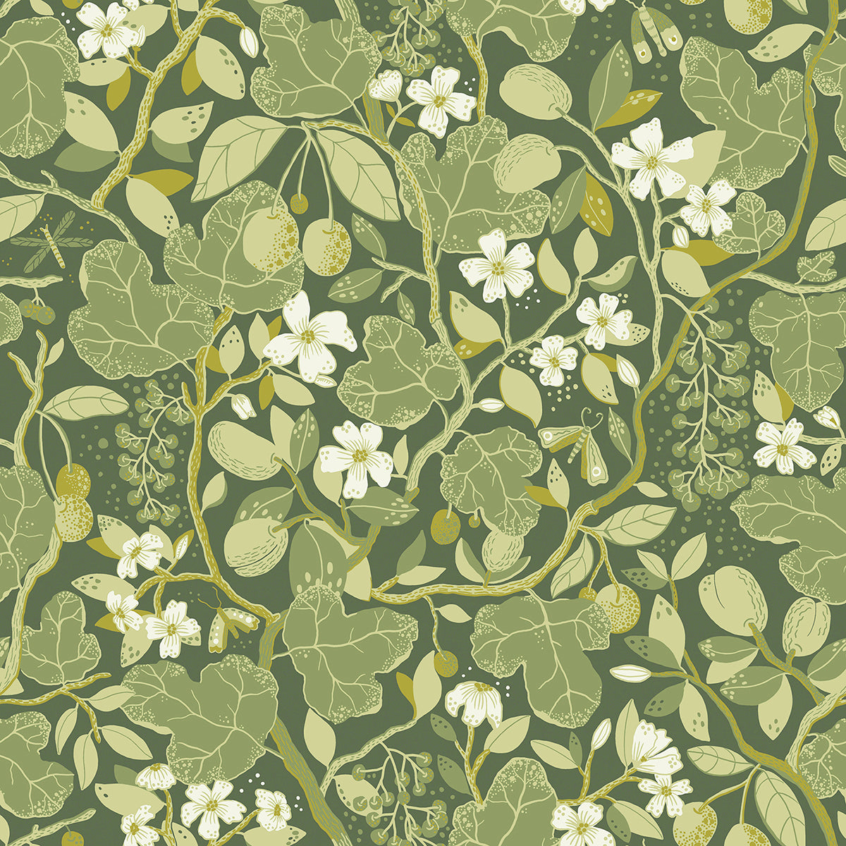 Picture of Ewald Green Garden Vines Wallpaper