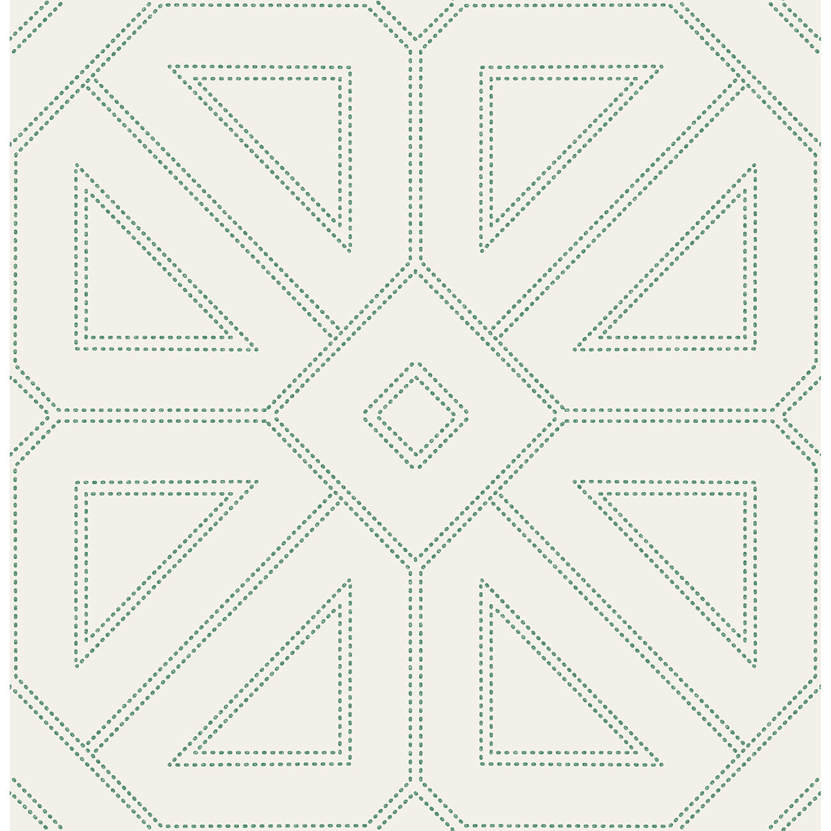 Picture of Voltaire Green Beaded Geometric Wallpaper