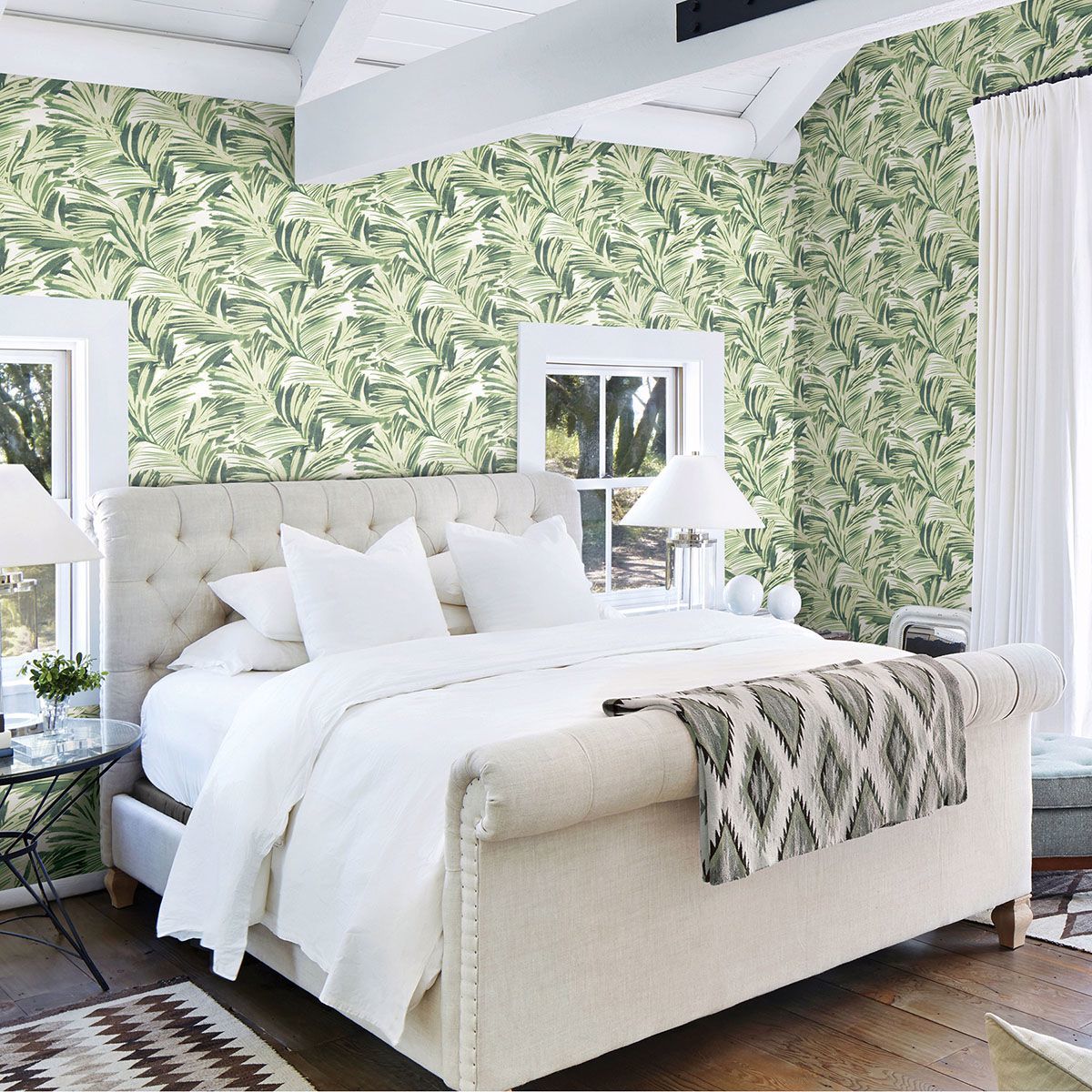 Chaparral Green Fronds Wallpaper - Brewster Wallcovering