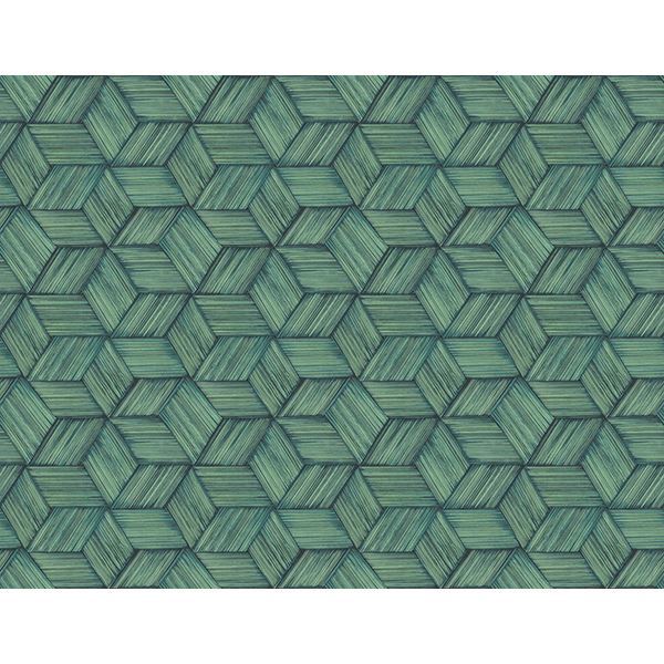 Picture of Intertwined Dark Green Geometric Wallpaper