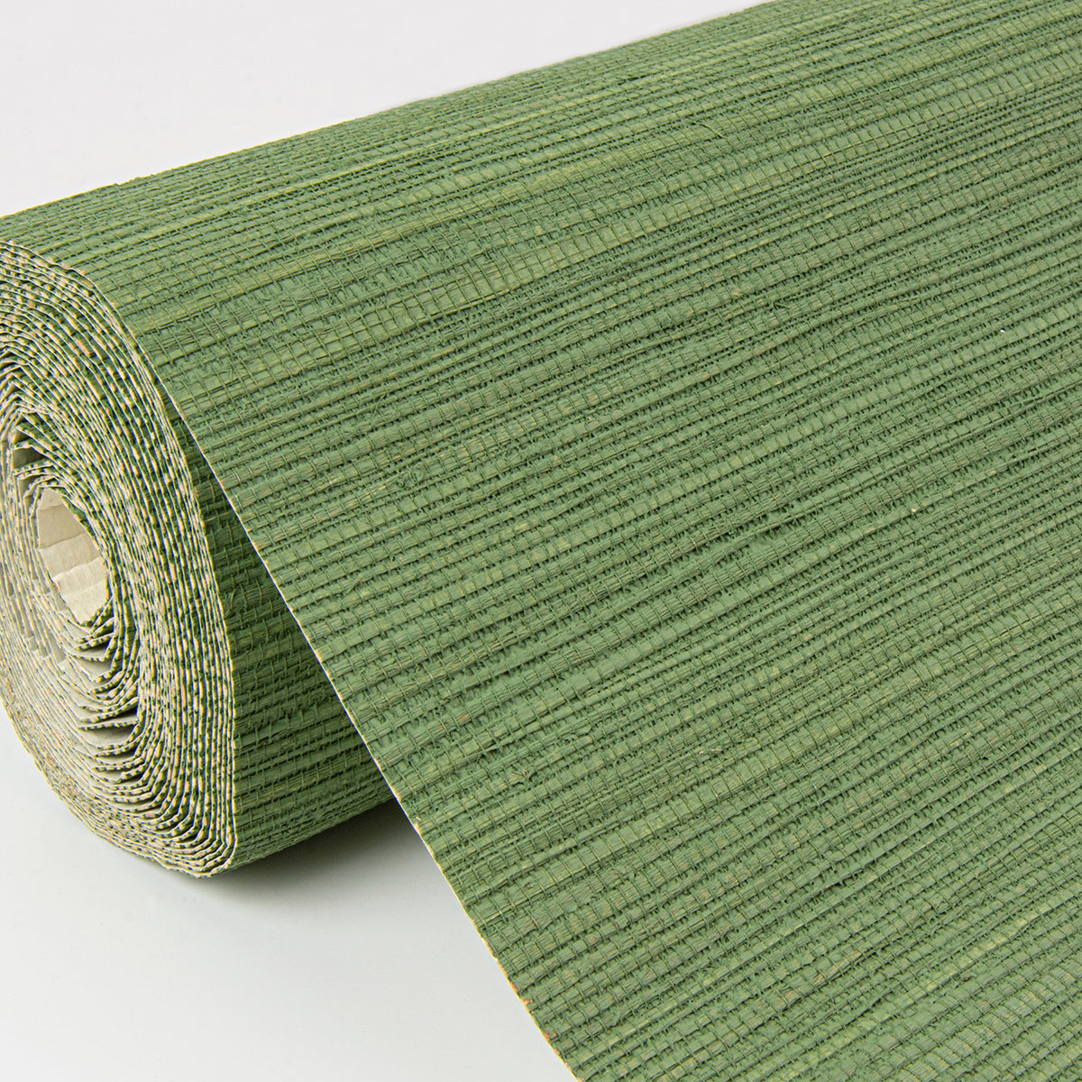 Kira Green Hemp Grasscloth Wallpaper - Brewster Wallcovering
