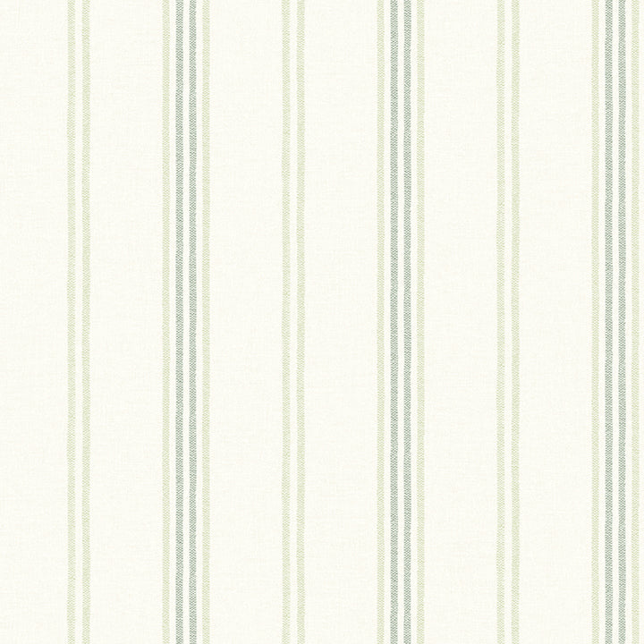 Picture of Lovage Green Linen Stripe Wallpaper