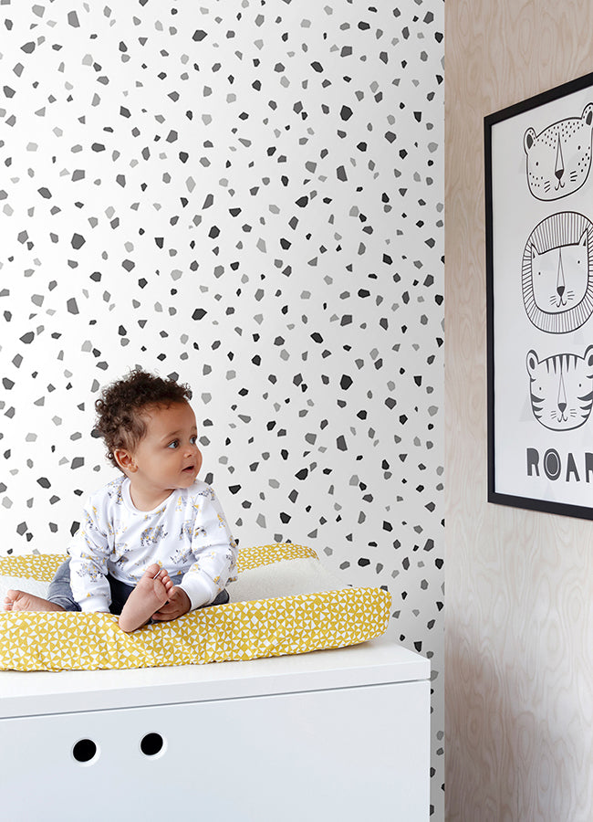 Ona Charcoal Terrazzo Wallpaper - 4060-139034 - York Wallcovering