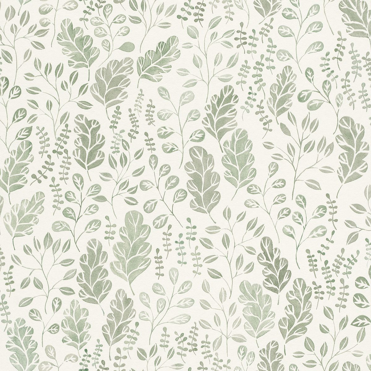 Picture of Isha Green Leaf Wallpaper