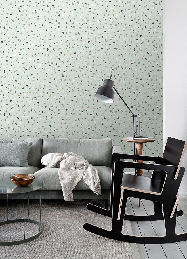 Ona Mint Terrazzo Wallpaper - 4060-139036 - York Wallcovering