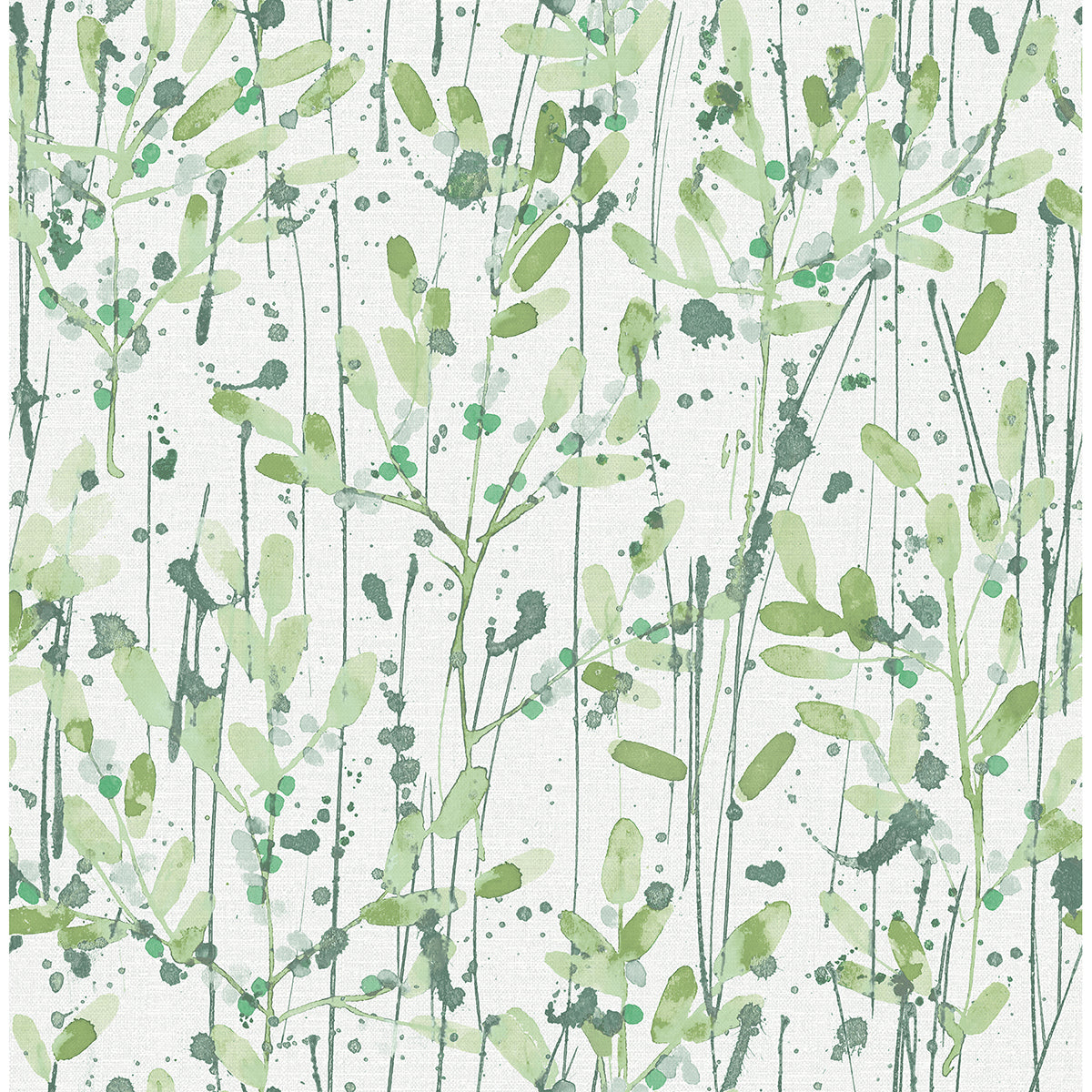 Picture of Leandra Green Floral Trail Wallpaper