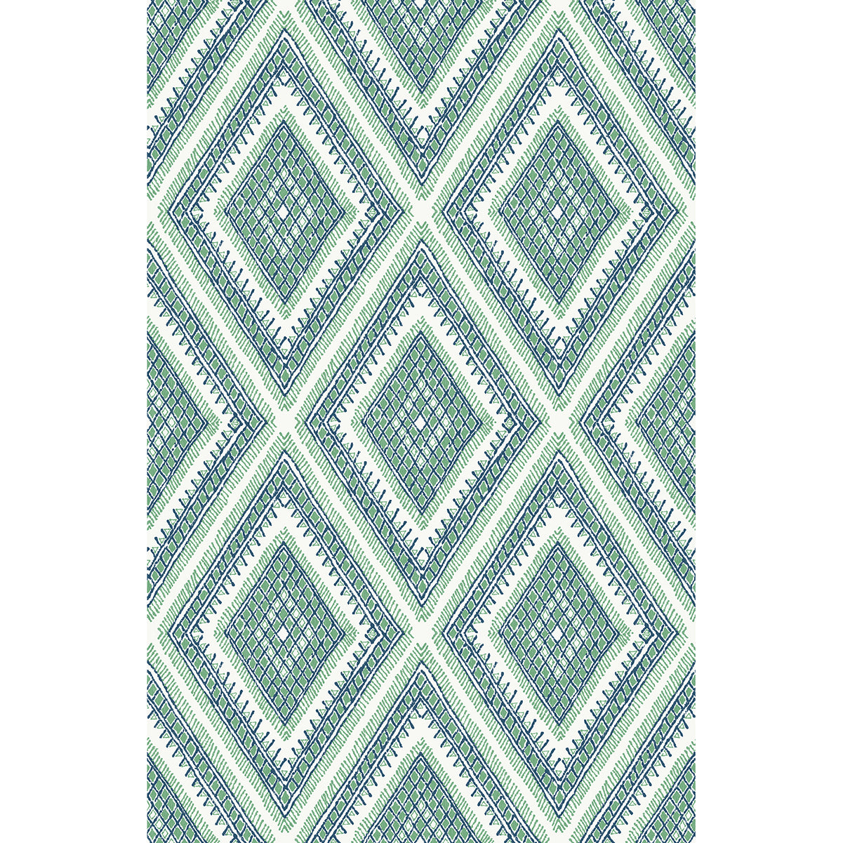 Picture of Zaya Green Tribal Diamonds Wallpaper