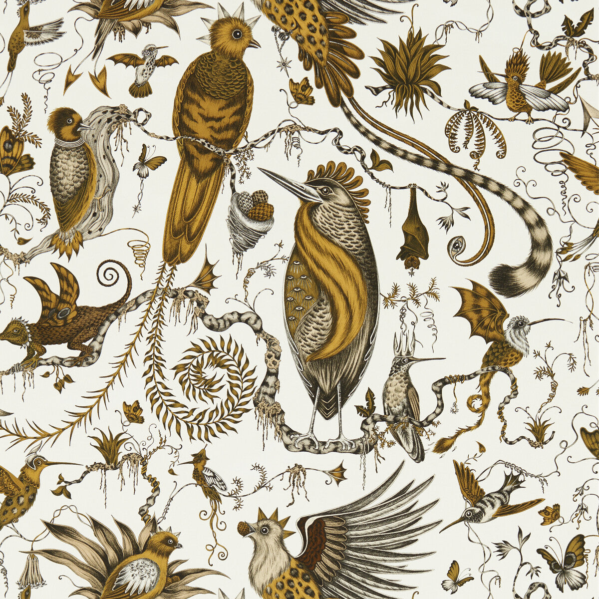 w021702cac0-quetzal-gold-wp-clarke-and-clarke - CLARKE AND CLARKE Wallpaper