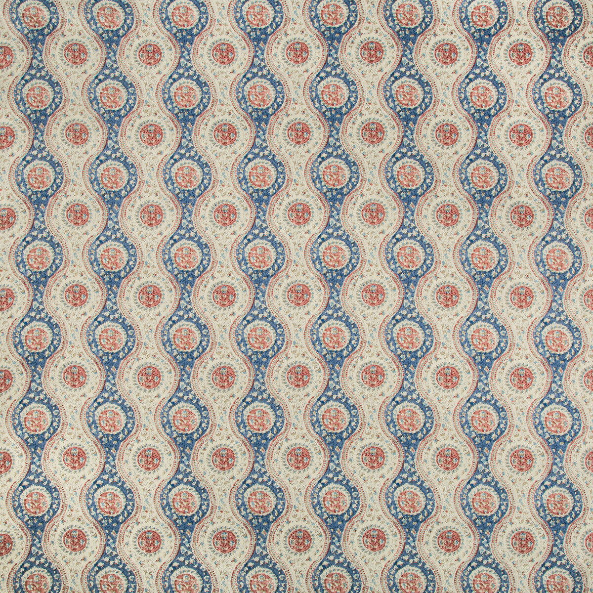 80191295190-nadari-print-bluered-brunschwig-fils - BRUNSCHWIG & FILS Fabric