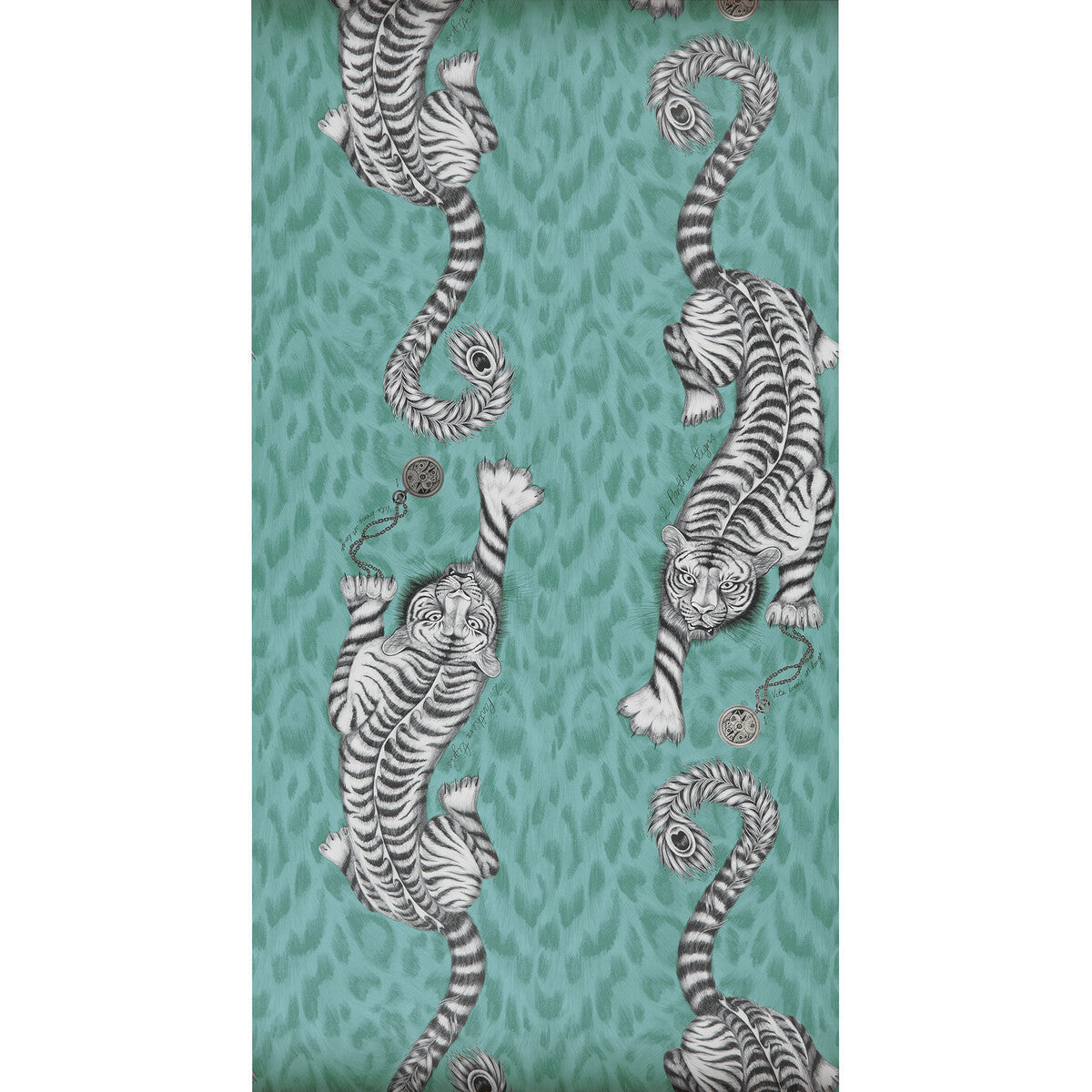 w010505cac0-tigris-teal-clarke-and-clarke - CLARKE AND CLARKE Wallpaper