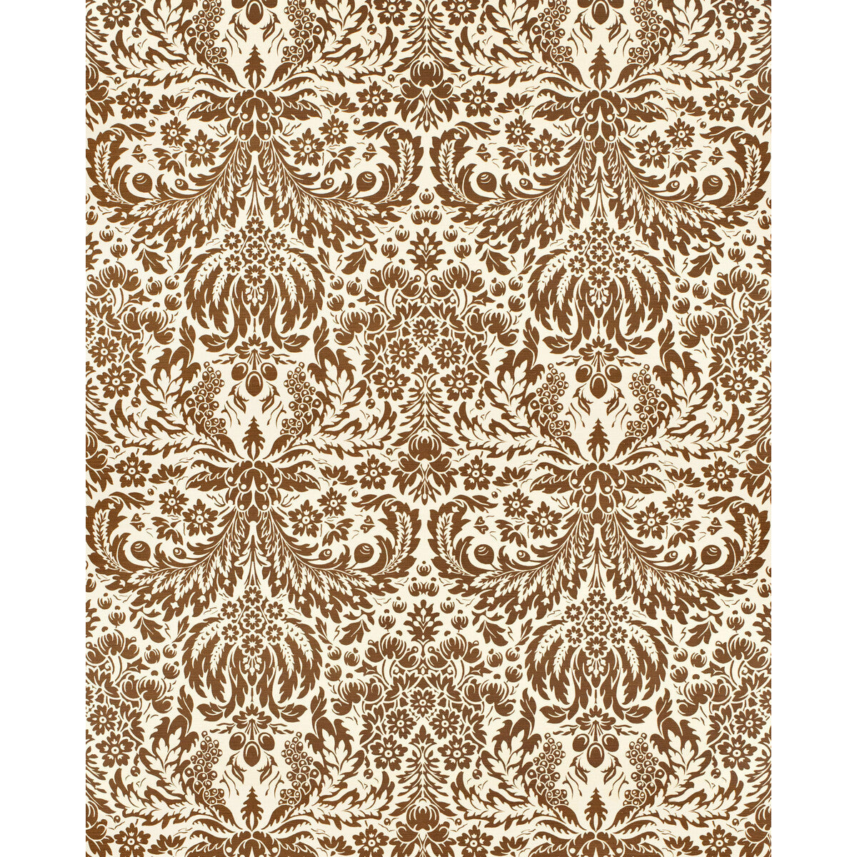 p2025123610-damask-wp-brown-lee-jofa - LEE JOFA Wallpaper