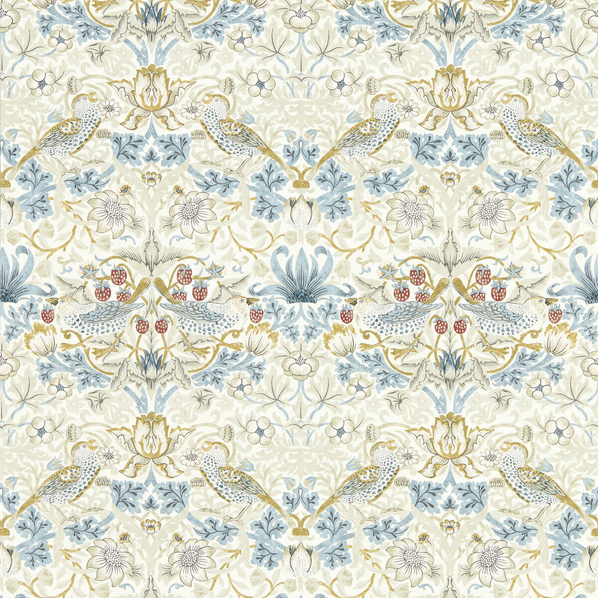 w017103cac0-strawberry-thief-linen-wp-clarke-and-clarke - CLARKE AND CLARKE Wallpaper