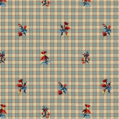 8013113150-la-seyne-fleuri-stone-blue-brunschwig-fils - BRUNSCHWIG & FILS Fabric