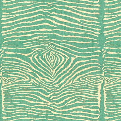 br-791685130-le-zebre-linen-print-aqua-brunschwig-fils - BRUNSCHWIG & FILS Fabric