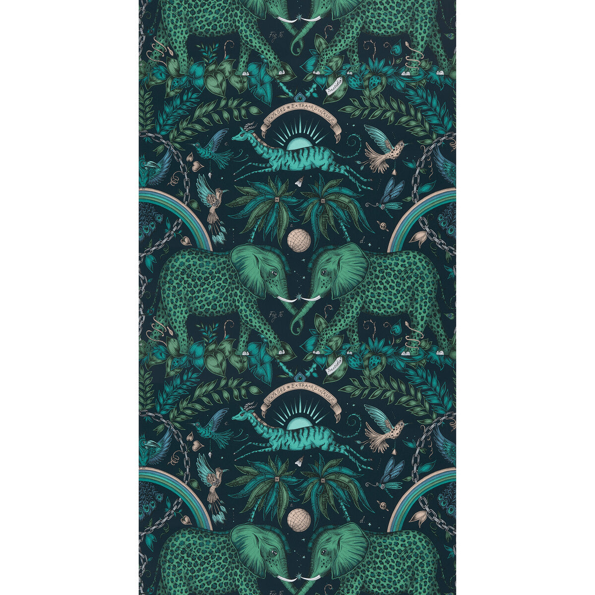 w012106cac0-zambezi-teal-clarke-and-clarke - CLARKE AND CLARKE Wallpaper