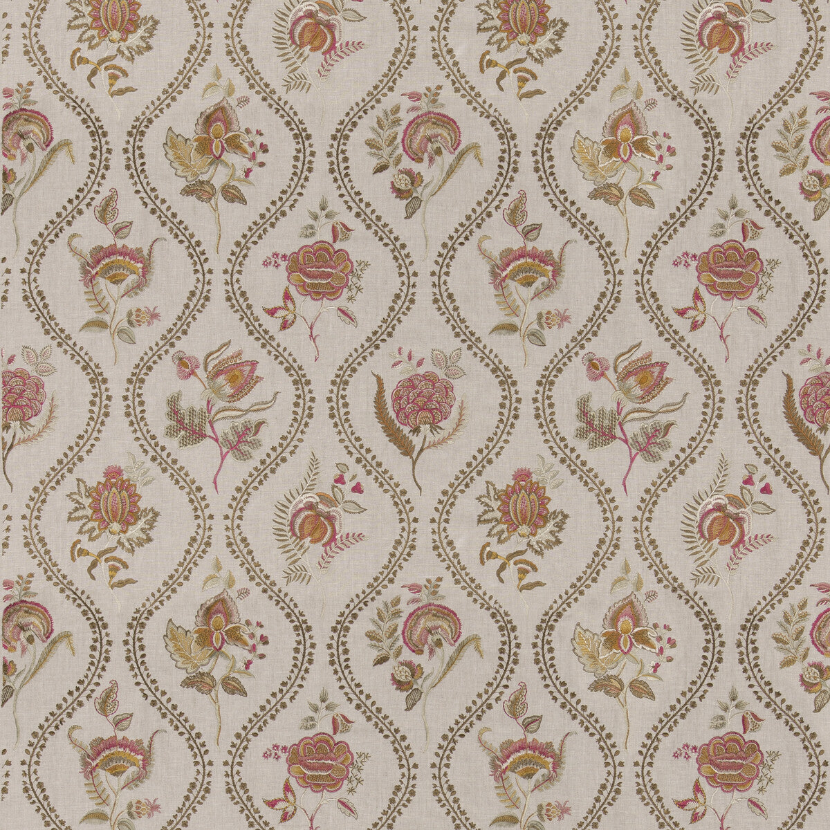 bf1102530-burford-embroidery-redbronze-g-p-j-baker - G P & J BAKER Fabric