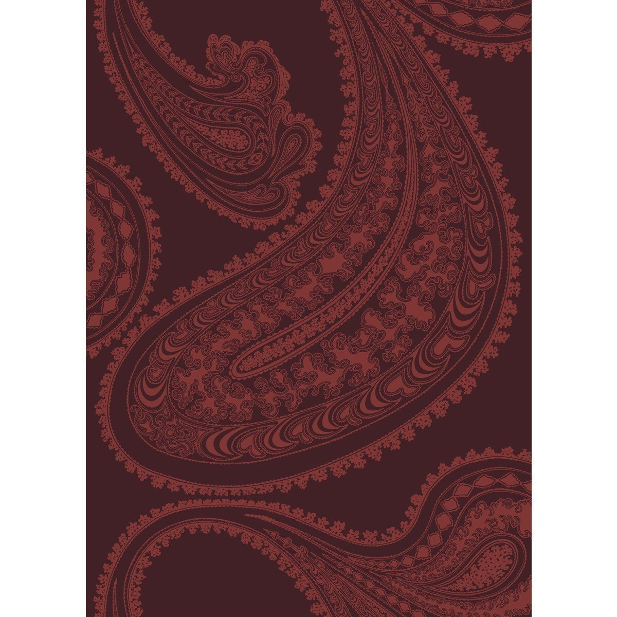 f11110038cs0-rajapur-fabric-print-rse-on-drk-crim-cole-son - COLE & SON Fabric