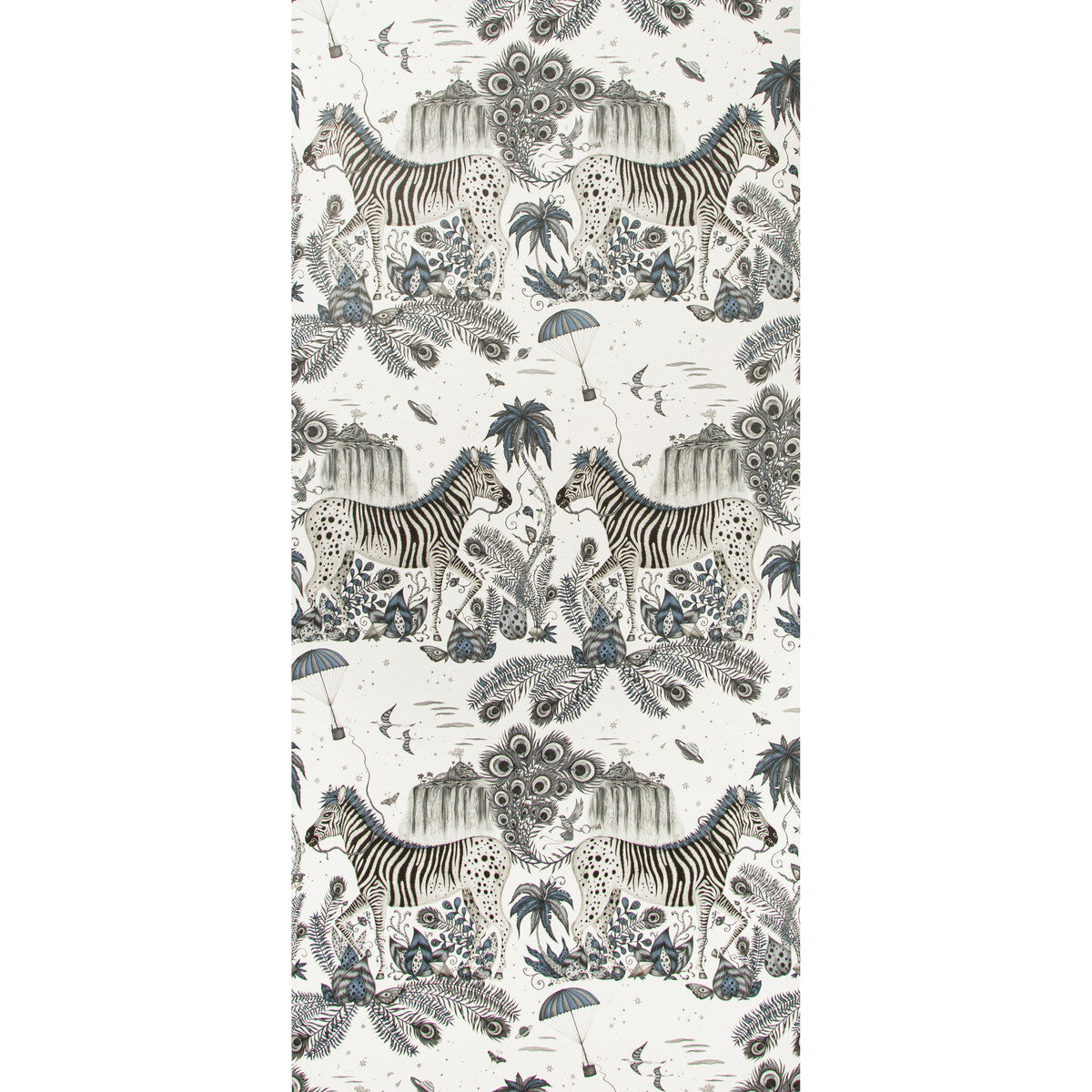 w011701cac0-lost-world-blue-clarke-and-clarke - CLARKE AND CLARKE Wallpaper