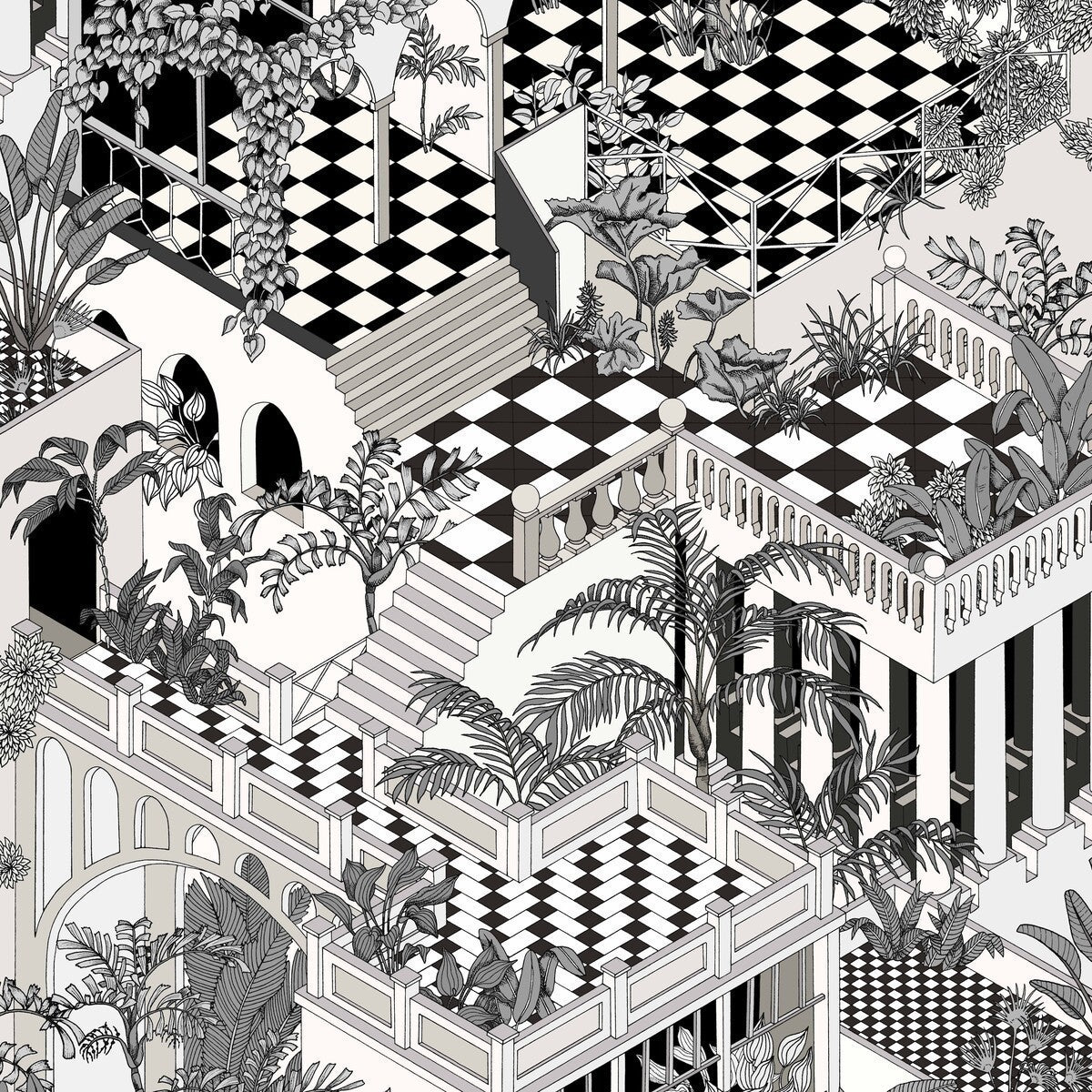 1126024cs0-miami-blackwhite-cole-son - COLE & SON Wallpaper