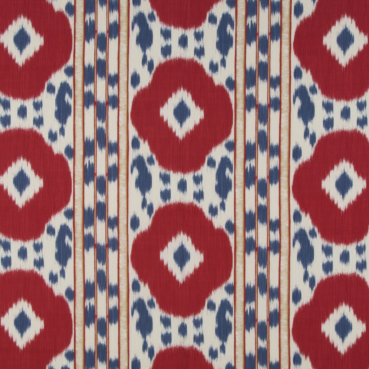 80151781950-varkala-print-redblue-brunschwig-fils - BRUNSCHWIG & FILS Fabric