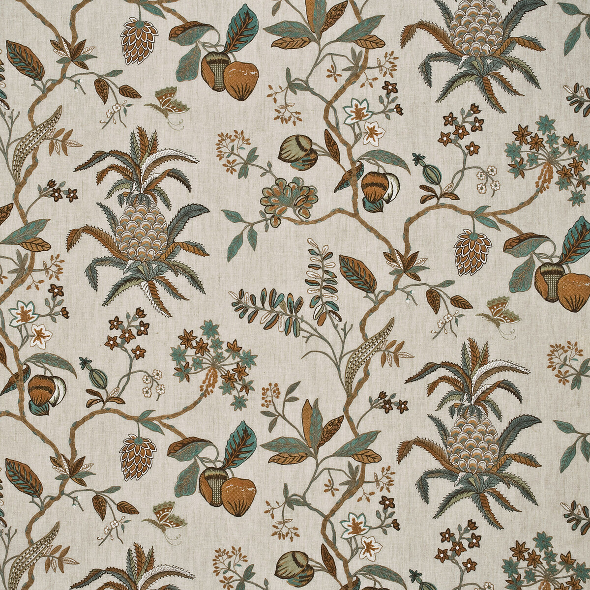 bf1034710-exotic-pineapple-linen-sagedove-g-p-j-baker - G P & J BAKER Fabric
