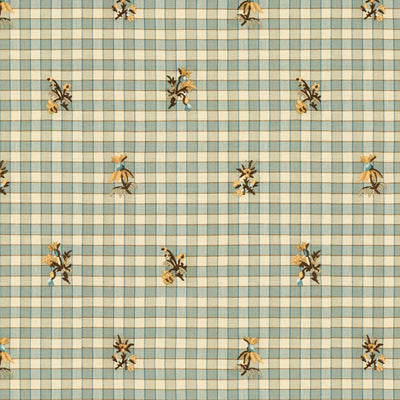 80131135130-la-seyne-fleuri-aqua-brunschwig-fils - BRUNSCHWIG & FILS Fabric