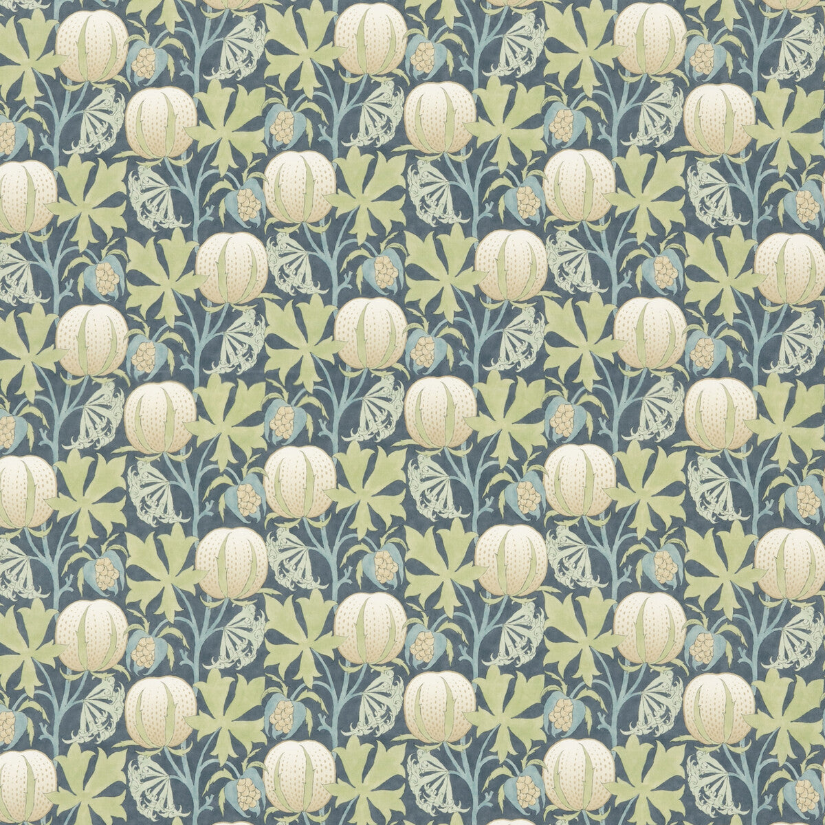 bp1097320-pumpkins-cotton-greenblue-g-p-j-baker - G P & J BAKER Fabric