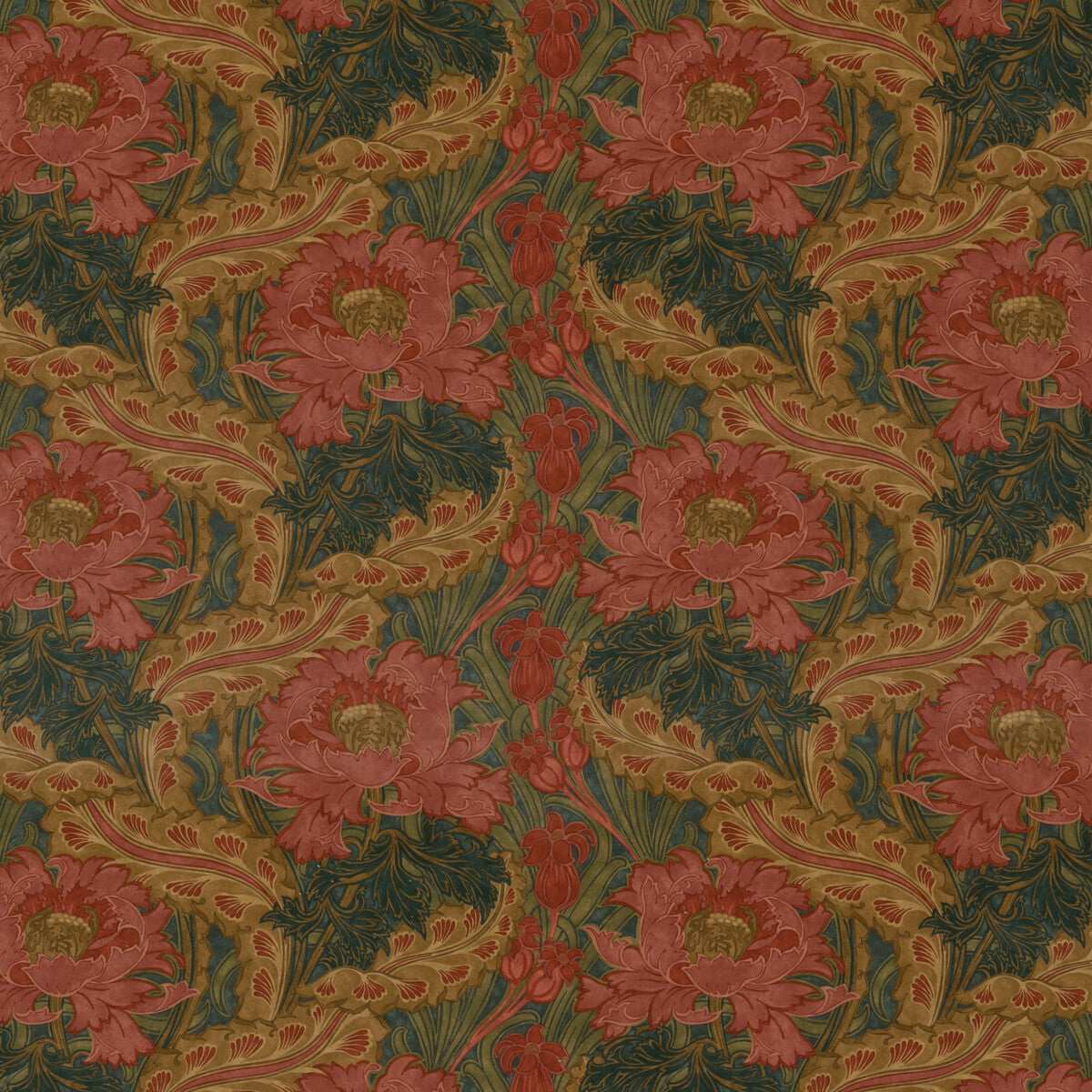 bp1097010-brantwood-velvet-rosegreen-g-p-j-baker - G P & J BAKER Fabric