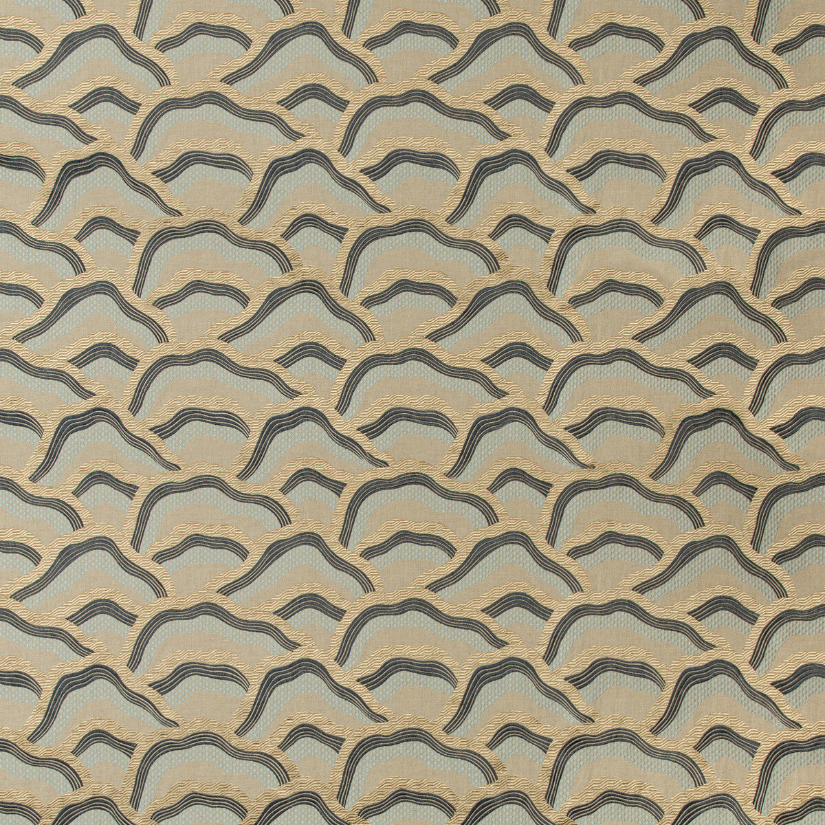 80171275130-les-rizieres-emb-blueaqua-brunschwig-fils - BRUNSCHWIG & FILS Fabric