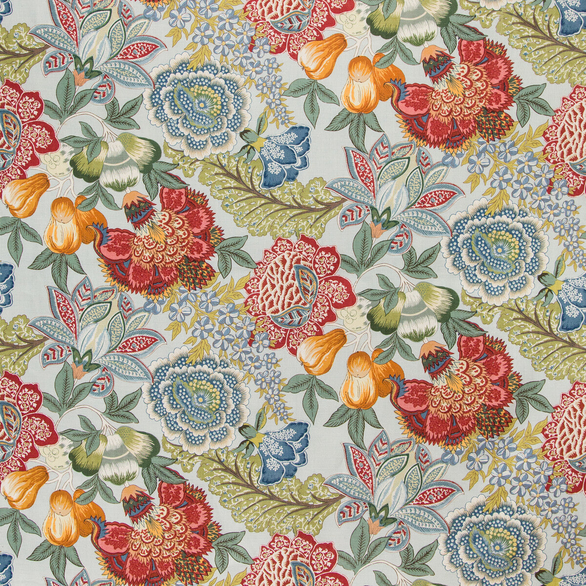 802010113370-karabali-print-aqua-brunschwig-fils - BRUNSCHWIG & FILS Fabric
