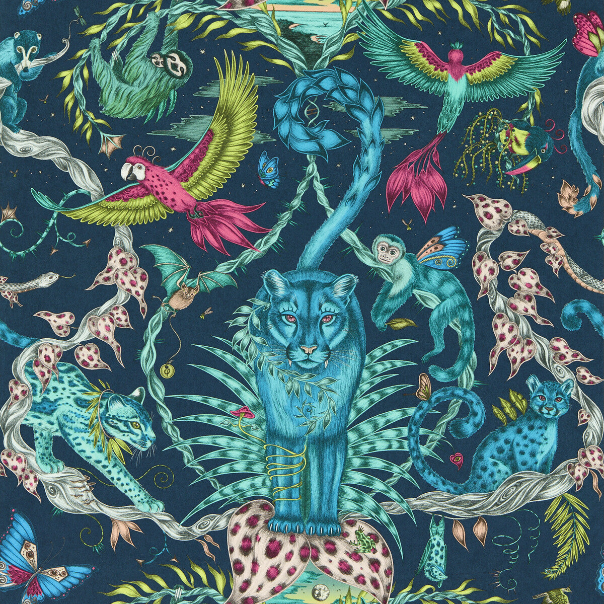 w021303cac0-bosque-dreams-navy-wp-clarke-and-clarke - CLARKE AND CLARKE Wallpaper