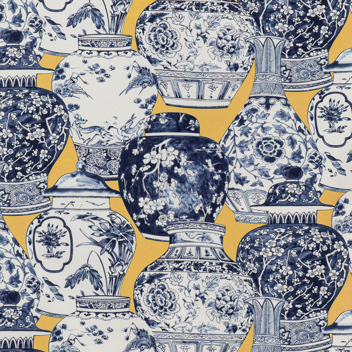 20201945040-pandan-print-maizeblue-lee-jofa - LEE JOFA Fabric