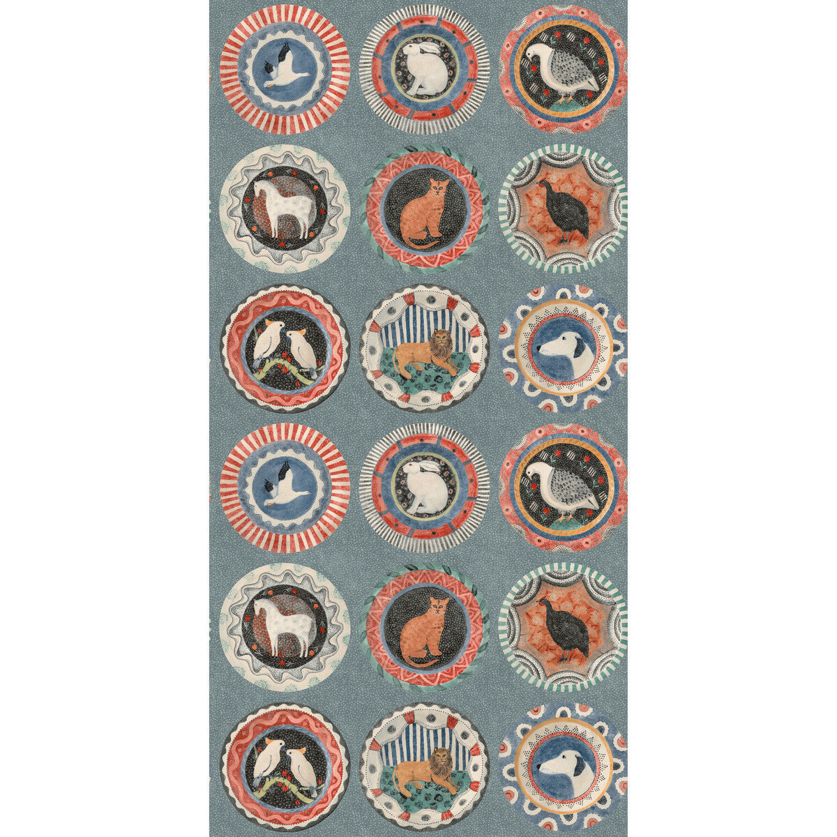 bw4512650-robinas-dinner-party-teal-g-p-j-baker - G P & J BAKER Wallpaper