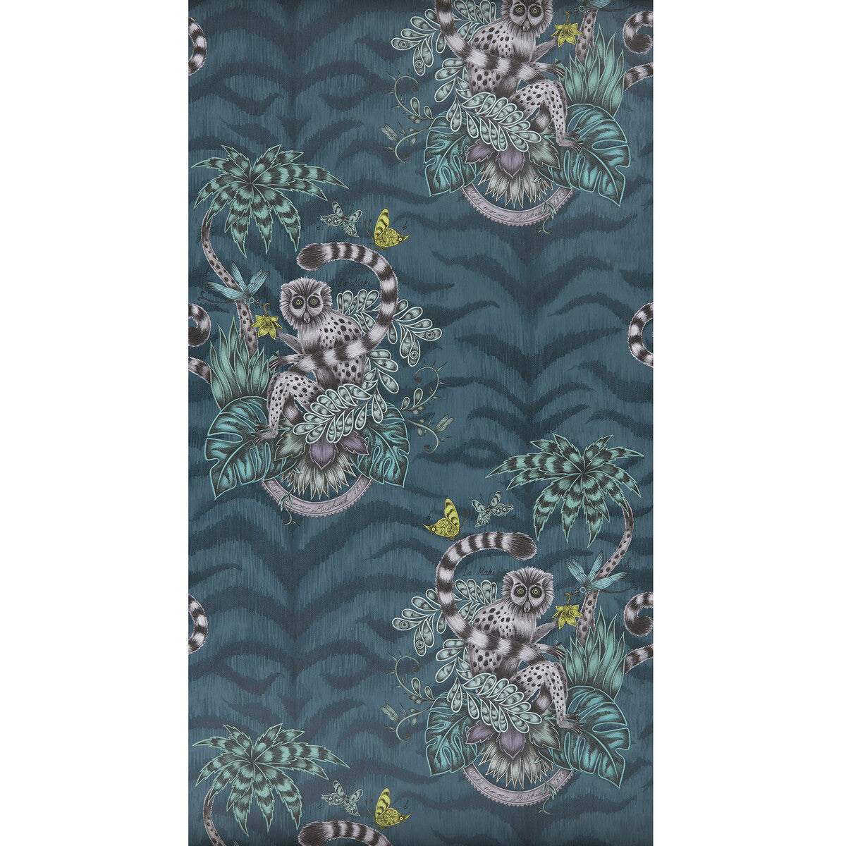 w010303cac0-lemur-navy-clarke-and-clarke - CLARKE AND CLARKE Wallpaper